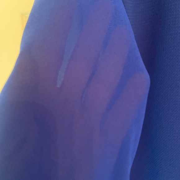 Cantata Dress cobolt blue with rhinestone trim at neck women’s small - Picture 3 of 5